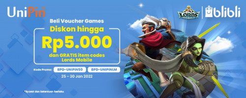 Promo Diskon hingga Rp 5.000 dan GRATIS Item Codes Lords Mobile di Big Pay Day Blibli